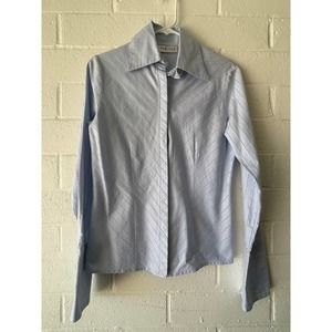 Farinaz Taghavi Women's Long Sleeve French-Cuff Button-Down Shirt | Size 8